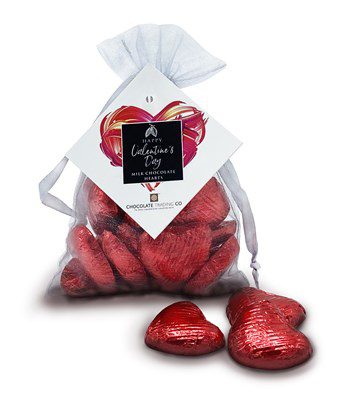 Valentine's Red Chocolate Hearts Gift Bag